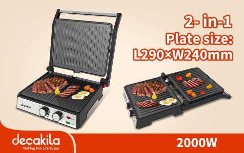 Grill A Viande DECAKILA KEEC079M 2000W - Chrome