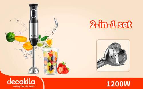 Mixeur Plongeant 2EN1 DECAKILA KEJB039M 1200W - Chrome