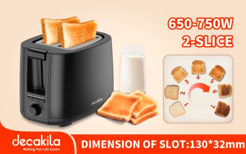Grille pain 2 tranches DECAKILA KETS008B 750W Noir